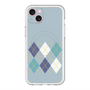 スリムプロテクションプレミアムケース with MagSafe［ Nordic Argyle - Blue ］