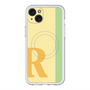 スリムプロテクションプレミアムケース with MagSafe［ オリジナル - initial color line - R yellow ］