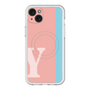 スリムプロテクションプレミアムケース with MagSafe［ オリジナル - initial color line - Y pink ］