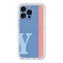 スリムプロテクションプレミアムケース with MagSafe［ オリジナル - initial color line - Y blue ］
