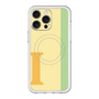 スリムプロテクションプレミアムケース with MagSafe［ オリジナル - initial color line - I yellow ］