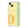 スリムプロテクションプレミアムケース with MagSafe［ オリジナル - initial color line - O yellow ］
