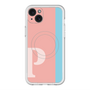 スリムプロテクションプレミアムケース with MagSafe［ オリジナル - initial color line - P pink ］