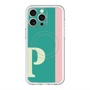 スリムプロテクションプレミアムケース with MagSafe［ オリジナル - initial color line - P green ］