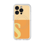 スリムプロテクションプレミアムケース with MagSafe［ オリジナル - initial two tone - S orange ］