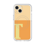 スリムプロテクションプレミアムケース with MagSafe［ オリジナル - initial two tone - T orange ］