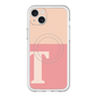 スリムプロテクションプレミアムケース with MagSafe［ オリジナル - initial two tone - T pink ］