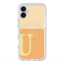 スリムプロテクションプレミアムケース with MagSafe［ オリジナル - initial two tone - U orange ］