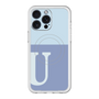 スリムプロテクションプレミアムケース with MagSafe［ オリジナル - initial two tone - U blue ］