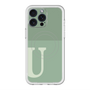 スリムプロテクションプレミアムケース with MagSafe［ オリジナル - initial two tone - U green ］