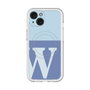 スリムプロテクションプレミアムケース with MagSafe［ オリジナル - initial two tone - W blue ］