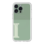 スリムプロテクションプレミアムケース with MagSafe［ オリジナル - initial two tone - I green ］