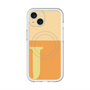 スリムプロテクションプレミアムケース with MagSafe［ オリジナル - initial two tone - J orange ］