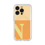 スリムプロテクションプレミアムケース with MagSafe［ オリジナル - initial two tone - N orange ］