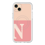 スリムプロテクションプレミアムケース with MagSafe［ オリジナル - initial two tone - N pink ］