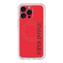 スリムプロテクションプレミアムケース with MagSafe［ SUPER PRIVATE - ロゴ - Red&Black ］