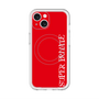 スリムプロテクションプレミアムケース with MagSafe［ SUPER PRIVATE - ロゴ - Red ］