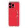 スリムプロテクションプレミアムケース with MagSafe［ SUPER PRIVATE - ロゴ - Red ］
