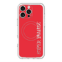 スリムプロテクションプレミアムケース with MagSafe［ SUPER PRIVATE - ロゴ - Red ］