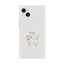 プレミアムスクエアケース［ 蝶ネクタイねこ - White ］