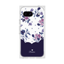 プレミアムスクエアケース［ ツインドットフラワー - Navy ］