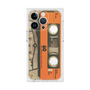 プレミアムスクエアケース［ RETORO CASSETTE TAPE - Skeleton Orange ］