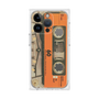 プレミアムスクエアケース［ RETORO CASSETTE TAPE - Skeleton Orange ］