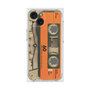 プレミアムスクエアケース［ RETORO CASSETTE TAPE - Skeleton Orange ］
