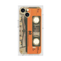 プレミアムスクエアケース［ RETORO CASSETTE TAPE - Skeleton Orange ］