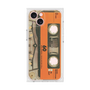 プレミアムスクエアケース［ RETORO CASSETTE TAPE - Skeleton Orange ］