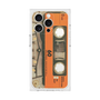 プレミアムスクエアケース［ RETORO CASSETTE TAPE - Skeleton Orange ］