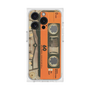 プレミアムスクエアケース［ RETORO CASSETTE TAPE - Skeleton Orange ］