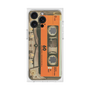 プレミアムスクエアケース［ RETORO CASSETTE TAPE - Skeleton Orange ］