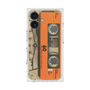 プレミアムスクエアケース［ RETORO CASSETTE TAPE - Skeleton Orange ］