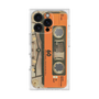 プレミアムスクエアケース［ RETORO CASSETTE TAPE - Skeleton Orange ］