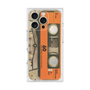 プレミアムスクエアケース［ RETORO CASSETTE TAPE - Skeleton Orange ］