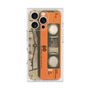 プレミアムスクエアケース［ RETORO CASSETTE TAPE - Skeleton Orange ］