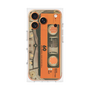 プレミアムスクエアケース［ RETORO CASSETTE TAPE - Skeleton Orange ］