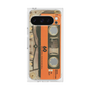 プレミアムスクエアケース［ RETORO CASSETTE TAPE - Skeleton Orange ］
