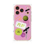 プレミアムスクエアケース［ Playful sticker - Dusty Pink ］