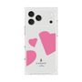 プレミアムスクエアケース［ LANVIN en Bleu Hearts Pink - ランバン ハート ピンク ］