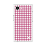 プレミアムスクエアケース［ Checkered Pink - ギンガムチェック ピンク ］