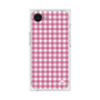 プレミアムスクエアケース［ Checkered Pink - ギンガムチェック ピンク ］