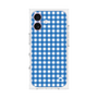 プレミアムスクエアケース［ Checkered Blue - ギンガムチェック ブルー ］