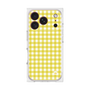 プレミアムスクエアケース［ Checkered Yellow - ギンガムチェック イエロー ］