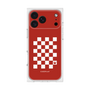 プレミアムスクエアケース［ Racing checkered flag Red - レーシングチェッカーフラッグ レッド ］