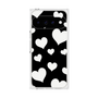 プレミアムスクエアケース［ Dot Hearts - Black ］
