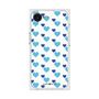 プレミアムスクエアケース［ Stripe Hearts - Blue ］
