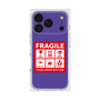 プレミアムスクエアケース［ FRAGILE Sticker - Purple ］