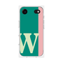 プレミアムスクエアケース［ オリジナル - initial color line - W green ］